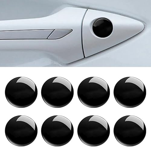 Flaconi 8PCS Keyhole Covers, Lock Covers, Entry Guard Shields, Fits Most Cars (Black)