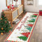 SHACOS Weihnachtsteppich Läufer Flur 60x180cm Weihnachten Teppich Läufer Flur rutschfest Weihnachten Küchenteppich Waschbar, Teppichläufer für Flur, Küche, Schlafzimmer, Wohnzimmer, Weiß