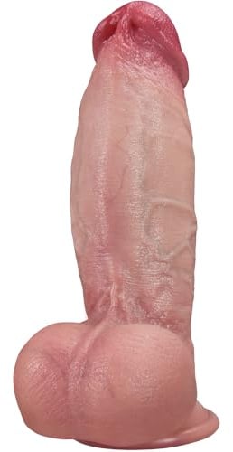 7 Inch Girth Huge Thick Dildo, Dual Density Silicone Dildos with Strong Suction Cup, G-spot Realistic Dildo Anal Sex Toys for Men and Women