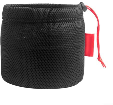 Sac en maille fiable pour le rangement extérieur pour protéger les casseroles et la vaisselle, facile à transporter (17 x 17 cm)