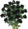JUSTOYOU 20 PCS Schwarze Rose künstliche Blume, Seide blühende Rose mit Stiel, künstliche Rose Bouquet Realistische Blume für Home Table Office Party Hochzeit Garten Arrangements(schwarz)