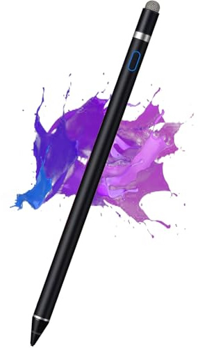 Active Stylus Pen for iPhone/iPad/Android, Kenkor Pencil with Dual Touch Function, Rechargeable Digital Fine Point Pen for Apple iPad Pro/Air/Mini/iPhone/Cell Phone/Samsung/Tablet Drawing & Writing