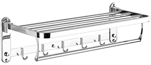 SJFJJKD Handtuchhalter, Handtuchhalter, Handtuchhalter, Handtuchhalter aus Edelstahl 304, Wandmontage, Badezimmer, mit Haken, Faltbarer Handtuchhalter, um das Glück zu verfolgen Friendship Years