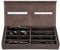 Contacts Brillenbox aus Leder für Herren/Damen, 2/3/4/6/8 Sonnenbrillenhalter, Reiseetui, Brillen-Organizer mit Mikrofaser-Futter und Reinigungstuchschlitz, Kaffee 8, Einheitsgröße