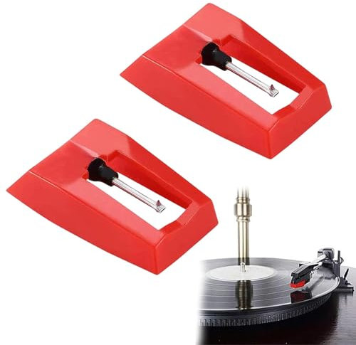 2 Stück Plattenspieler Nadel, Schallplattenspieler Nadel, Plattenspieler Nadeln Ersatzzubehör, Austausch Plattenspieler Plattenspieler Nadel, Für Schallplattenspieler, Phonograph