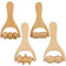 Lot de 4 rouleaux de massage en bois avec poignée pour muscles du dos - Pour détendre le dos, les jambes, les mains, les muscles de tout le corps
