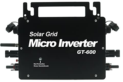 Onduleur de Puissance, 2023 mise à niveau 600W Micro onduleur solaire grille cravate onduleur contrôle étanche IP65 MPPT 110/220 onduleur efficacité 99.5%(230)