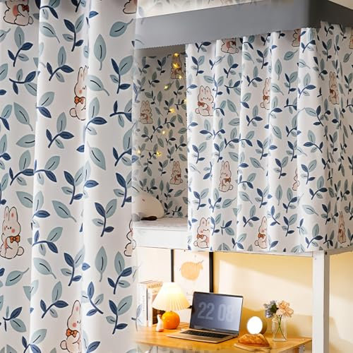 XHCTNN Vorhang Bettvorhang Hochbett Hochbett Vorhang Bett Einzelbett Verdunkelung Sichtschutz(E,53-3pcs)