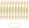 10 Pack Magnetic Necklace Clasps, Gold Closures Magnetic Jewelry Clasps Necklaces Fasteners Chain Clasps Connector Locking Magnetic Bracelets Clasp for Bracelet Necklace Anklets Making (Gold)