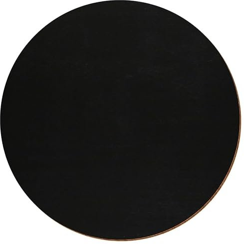 Dischi in legno con cerchi di colore nero, 3-50 cm, verniciati su entrambi i lati, in compensato di betulla da 3 mm, dimensioni: 8 cm, confezione da 50 pezzi