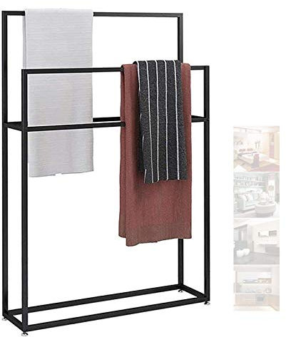 Stabiler Handtuchhalter aus Edelstahl, rostfrei, platzsparend, für Badezimmer, 75 x 20 x 110 cm, ideal für Handtücher und Accessoires
