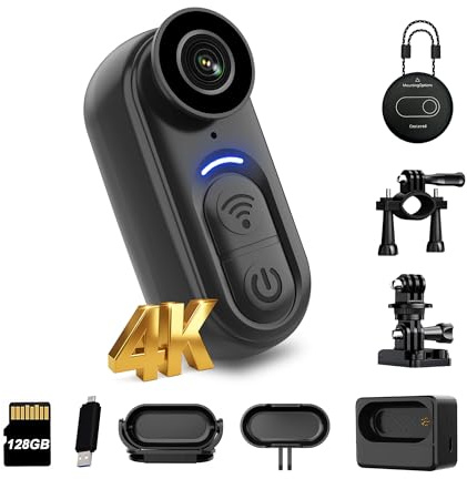 SixBondsCam 4K Mini Body Camera with 128GB Thumb Size | Compact wearable design with hands-free POV recording, perfect for travel, cycling, pets, and everyday moments.
