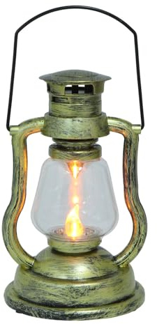 ROMISBABA Vintage Kerosinlampe ohne Batterie Retro Atmosphäre Laterne mit Henkel Kompakt für Bar Garten Wohnzimmer Hausdekoration