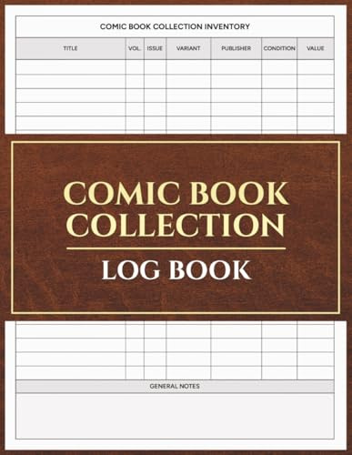 Comic Book Collection Inventory Log Book for Comic Collectors