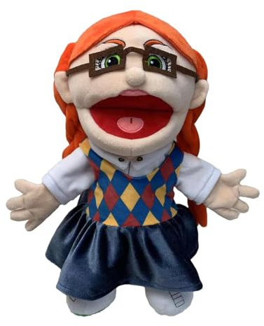 Jeffy Puppet Plush Toy Doll,Mischievous Funny Puppets Toy with Working Mouth,Soft Hand Puppet for Play House, for Halloween