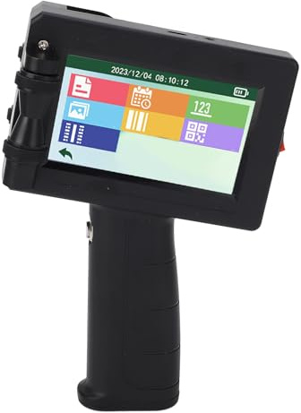 Cosiki Impresora de Inyección de Tinta Portátil, Diseño Ergonómico, CPU Inteligente para Tareas de Impresión Versátiles en Diversos Materiales