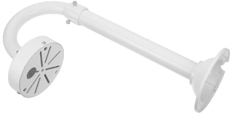 Zerodeko Dome Camera Mount Camera Wall Mount Bracket Aluminum Alloy Telescopic Arm Adjustable Length 360° Rotation White for Security and Indoor Outdoor