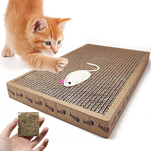 BPS® Rascador Gatos Rascador de Cartón Juguetes Gatos Accesorio Ideal para Que se Afile Las Uñas (24x39x3.5cm) BPS-1853