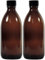 Viva Haushaltswaren frascos de Farmacia, Medicinal de/braunglasflasche inkulsive un Etiqueta identificadora, Vidrio, marrón, 2 x 200ml