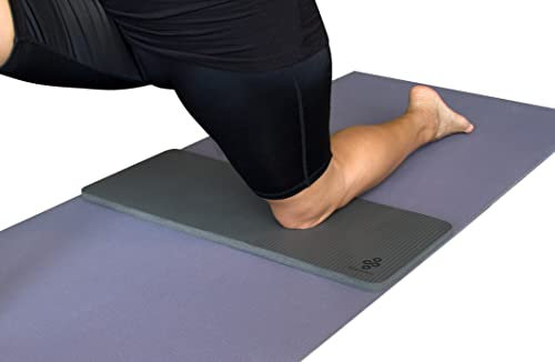 SukhaMat Yoga-Knieschoner – NEU! 15 mm dick – Das beste Yoga-Knieschoner für ein schmerzfreies Fitness-Training. Polstert Druckpunkte Ergänzt Ihre große Yogamatte (Grau)