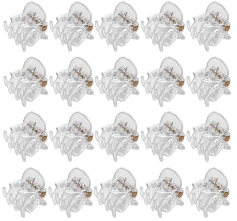 Lurrose 24pcs pince à mâchoire transparente mini pinces à cheveux en plastique pinces à cheveux antidérapante pinces pour enfants filles (108399067)