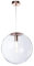LUSSIOL Pendelleuchte Globus Kupfer, Durchmesser 34 cm x Höhe 33 cm, Warmweißes Licht, Modern, Zuhause, Wohnzimmer/Esszimmer, Küche, Büro