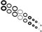 Toygogo 2 Sets O-Ring Dichtung Dichtungssatz für Airbrush-Pistole Ersatzteile, 9x6 cm