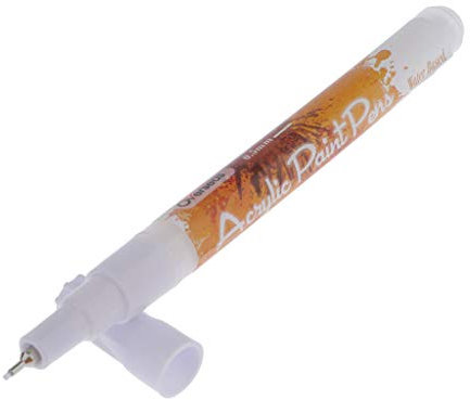 chiwanji Marqueurs permanents pour peinture sur pierre, métal, céramique, porcelaine, verre, bois, tissu, toile, peinture à base d'huile, pointe fine de 0,5 mm – Blanc
