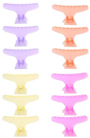 12 pièces pinces à papillons pinces à cheveux antidérapantes de style chic pour femmes et filles accessoires de coiffure pinces à cheveux antidérapantes pour femmes (cristal)