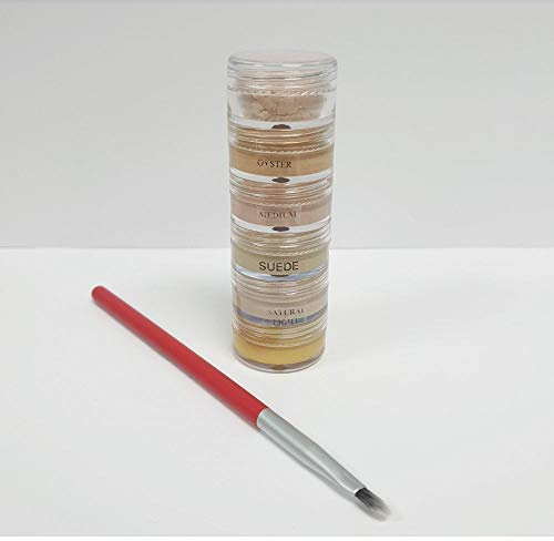 Veil Cover Cream Dark Circles Concealer & Color Corrector mit Fixierpuder und Pinsel (hell)
