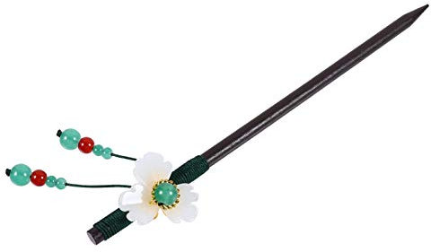 FRCOLOR Palillos de Pelo Vintage Retro Hechos a Mano Antiguos Chinos Japoneses Palillos de Madera Horquillas de Pelo de Borla Larga Horquilla Clips Barrettes para Bollo Chignon Accesorio