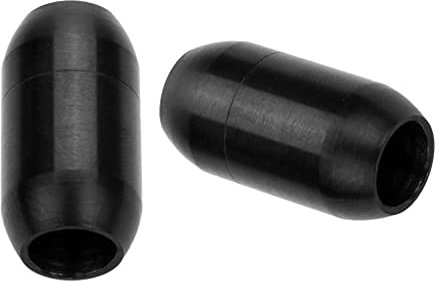 Sharplace 2pcs Spalte Magnetverschluss Magnetische Schmuckverschlüsse, Schmuck Halskette Armband, schwarz, 6 mm
