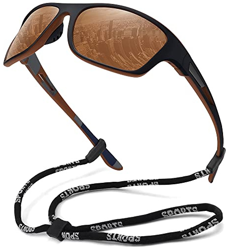 MEETSUN Lunettes de soleil de sport polarisées pour hommes Pêche Cyclisme Baseball Course et conduite Protection UV400