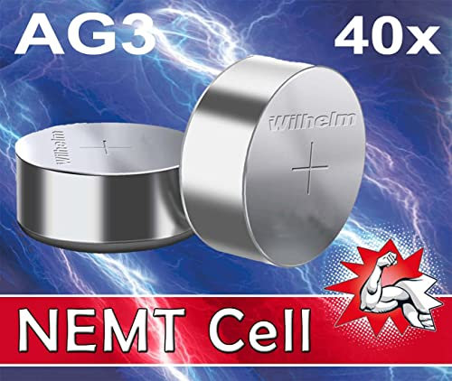 40 X Wilhelm AG3 LR41 - L736-192 - 392 - GP92A Qualitätsbatterien 1,5 V Alkaline