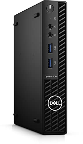 DELL 2022 Optiplex 3080 Micro Form Factor Business Desktop, Intel Core i5-10500T, 32GB RAM, 1TB PCIe SSD, Wi-Fi 6, Bluetooth, Wired Mouse&Keyboard, Windows 11 Pro, Black