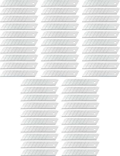 Wedo 7818 Ersatzklingen Abbrechklingen (für handelsübliche Cutter, Carbonstahl, 18 mm, 10 Stück, Etui) Silber (5)