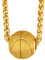 FindChic Kette für Herren Basketball Anhänger aus Edelstahl Kettenlänge 61 cm verstellbar als Geschenk zum Geburtstag, Weihnachten, Valentinstag Gold