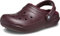 Crocs Unisex Classic Lined Clog, Dark Cherry, 8 UK Men/ 9 UK Women