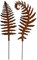Manufaktur Lichtbogen 2er Set Rost Gartenstecker Farn 78 cm Edelrost Beetstecker Metall Gartendeko