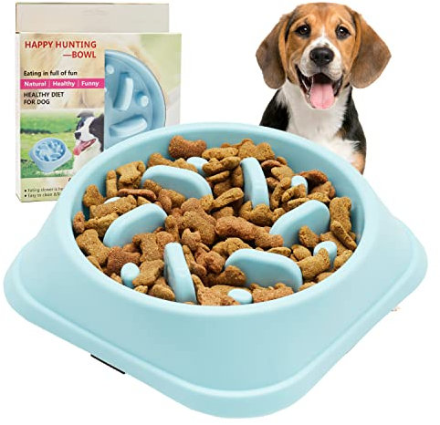 BIANCOPETS Ciotola Anti Ingozzamento Per Cani,Ciotole Per Cani Piccoli e Grandi Per Lenta Assunzione Del Cibo
