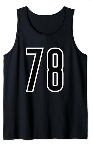 All Sports Fan-Trikot Nr. 78, Weiß / Schwarz Tank Top