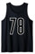 All Sports Fan-Trikot Nr. 78, Weiß / Schwarz Tank Top