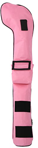 Sac de Support de Golf, Sacs de Chariot de Club, Sac Portable en Nylon, Sac étanche, Sac de Club de Golf Pliable et Souple, Poches de Rangement D'épaule pour Hommes, Femmes, Enfants,(Rose)