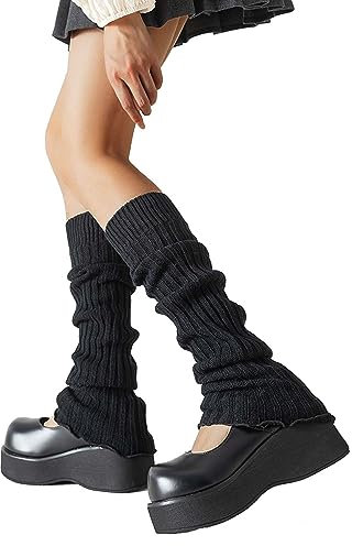 Lose gestrickte Beinwärmer für Damen, Kniehohe Stiefel, Lange Socken für Party, Sport, Freizeitsocken