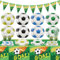 PTECDROTS | 102 Piezas De Decoración para Fiesta De Fútbol, Incluidos Platos De Fútbol, Servilletas, Vasos Y Un Cartel De Cumpleaños para Niños, Sirve 20