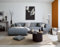 Lisa Design Aumance – Ecksofa Links 4-Sitzer – aus Cord Graublau
