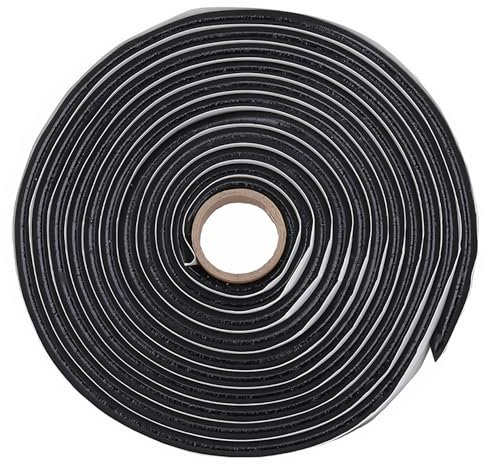 HYRYC Ruban Butyle Noir 9,5 mm x 4 m Butyl Tape Ruban Etancheite pour Coller et Sceller Les Feux Arrière de Voiture Les Phares Les Fenêtres et Les Couvercles de Trous D'égout (1, 9.5mm)