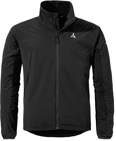 Schöffel Herren Ins Jacket Style Salza MNS, funktionale Fahrrad Regenjacke mit 4-Wege-Stretch, MTB Jacke mit vorgeformter Passform und Belüftungsöffnungen, black, 58