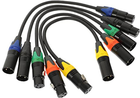 TOYANDONA 5pcs Xlr Microphone Cable Female Audio Wires for Microphone Cord Xlr Adapter Cable Speaker Random Color