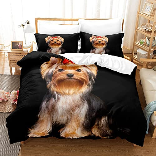 ZZTBQ Hund Muster Kinderbettwäsche 100x135 Baby Bettwäsche Tier Haustiere Himmel Bettbezug und Kissenbezug-Set Baby Bettwäsche Set für Kleinkinder und Babybetten